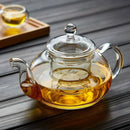 Axyaa Glass Teapot with Tea Strainer, Heat Resistant Kettle for Chinese Kung Fu Tea