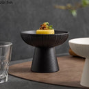 Axyaa Striped Ceramic Dessert Bowl Set for Molecular Cuisine and Snacks