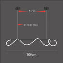 Axyaa Musical Note LED Chandelier: Modern Light Luxury Winding Lamp for Home Decor