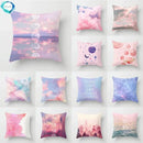 Axyaa Pink Psychedelic Landscape Print Pillowcase for Bedroom Living Room