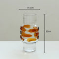 Axyaa Clear Glass Bubble Vase for Floral Arrangement