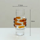 Axyaa Clear Glass Bubble Vase for Floral Arrangement