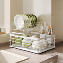 Axyaa 2-Tier Dish Drying Rack Shelf Kitchen Organizer Bowl Drainer Storage Rack