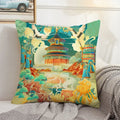 Axyaa Chinese Landscape Pillowcase 40x40 50x50 Cushions Covers Home Decor