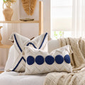 Axyaa Nordic Bohemian Tufted Tassel Throw Pillowcase, Geometric Pattern Cushion Cover