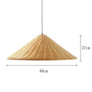 Axyaa Handmade Rattan Pendant Chandelier LED Hanging Lamp for Kitchen, Bar, and Tea Room