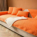 Axyaa Winter Short Plush Sofa Cushion: Non-slip Nordic Style Sitting Cushion