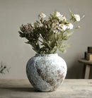 Axyaa Retro Ceramic Vase: Rural Circular Floor Decor for Living Room