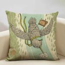 Axyaa Enchanted Forest Tree House Pillow Cover for Home Decor Sofa