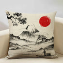 Axyaa Mount Fuji Retro Cushion Cover 45x45cm