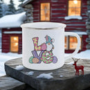 Axyaa Cute Rabbit Enamel Mug for Charming Breakfasts and Outdoor Adventure