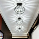 Axyaa Glass Shade LED Ceiling Lights in Black/Gold for Modern Home Decor.
