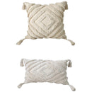 Bohemian Tufted Pillow Cover with Moroccan Embroidery by Axyaa