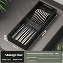 Axyaa Aluminum Cutlery Drawer Organizer Tray for Kitchen Cabinet Storage