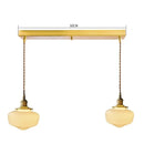 Axyaa Milky White Glass Pendant Ceiling Lamp - Modern Hanging Light