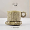 Axyaa Ceramic Coffee Mug & Snack Dish Set for Home Office Tea Drinking