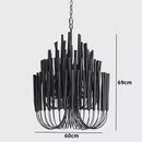 Axyaa Nordic Wooden Candlestick Chandelier Hanging Lamp for Home Lighting