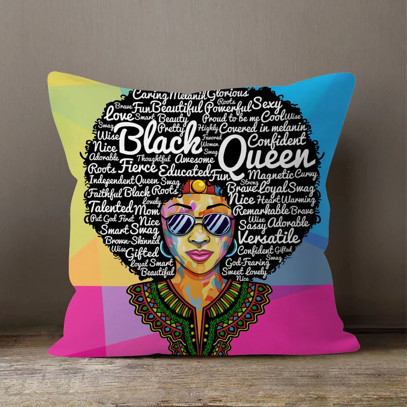 Axyaa Africa Beauty Expression Decorative Velvet Cushion Cover