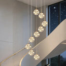Axyaa Crystal Chandeliers: Modern LED Ceiling Hanging Lights for Living Room
