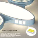 Axyaa Nordic Airplane Fan Light for Kids Room, Modern Ceiling Fixture