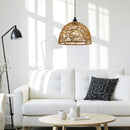 Axyaa Rattan Chandelier: Hand-Woven Decorative Lampshade for Bedroom and Living Room