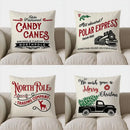 Olde Fashioned Candy Canes Pillow Cover by Axyaa - Northpole Theme