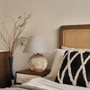 Axyaa Ceramic Table Lamp - Modern Wabi Sabi Design for Living Room, Bedroom, Office