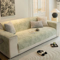 Axyaa Chenier Jacquard Sofa Cover 4 Season Universal Couch Cover Gray Green