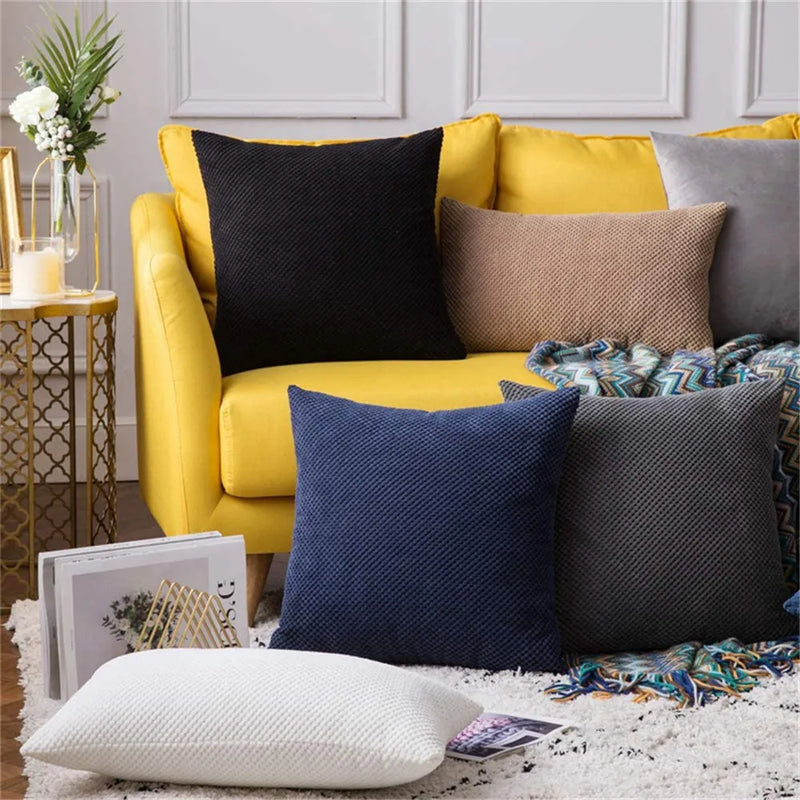 Axyaa Brown Cushion Cover 45x45cm Sofa Pillowcase for Four Seasons Decorative Home