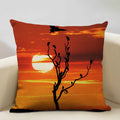 Axyaa African Landscape Art Pillow Case 45x45cm High Quality Linen Cushion Cover