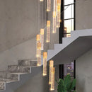 Axyaa Crystal Chandelier Stair Pendant Lamp Living Room Lighting Home Decor