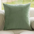 Embroidered Green Cushion Covers 45X45 - Axyaa Plush Throw Pillow for Sofa Décor