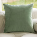Axyaa Embroidered Green Cushion Covers 45X45, Plush Throw Pillow for Living Room