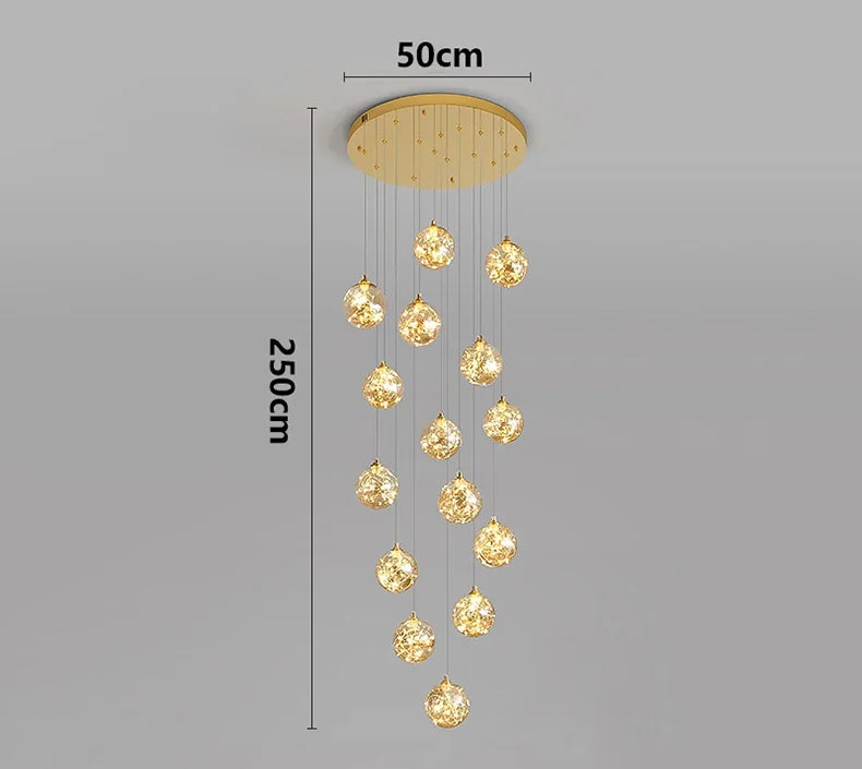 Axyaa Nordic Stair Chandelier Living Dining Room Pendant Ceiling Light Indoor Lighting