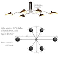 Axyaa Iron Pendant Lights American Vintage Industrial Style Ceiling Chandelier