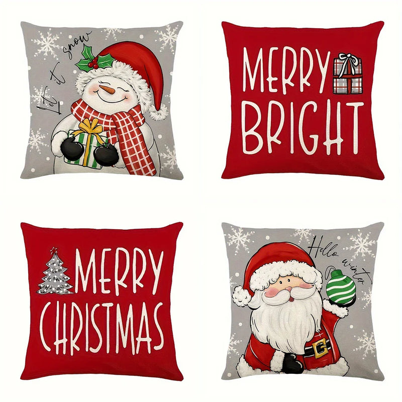 Axyaa Christmas Snowman Pillowcase: Festive Home Decoration & New Year Gift