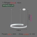 Axyaa Modern LED Chandeliers Metal Rings Pendant Lights for Home Decor