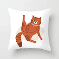 Axyaa Naughty Cat Home Decor Cushion Cover Square Polyester Pillowcase 45x45cm