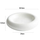 Axyaa Ceramic Dinner Plate Set | Round Soup Dessert Sushi Tableware | Creative Insulation Plate