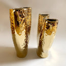 Axyaa Gold Ceramic Vase with Abstract Branches Design