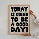 Retro Today Is A Good Day Canvas Posters by Axyaa for Modern Home Decor