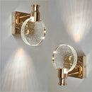 Axyaa Crystal LED Wall Lamp for Aisle Corridor, Bedroom, Bedside - Luxury Sconce Light