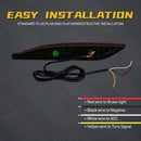 Axyaa LED Rear Bumper Reflector for Hyundai Sonata 8 2010-2014, Brake Light Turn Signal Fog Lamp