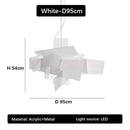 Axyaa Acrylic Stacked Pendant Light for Modern Living Room and Bar Decor