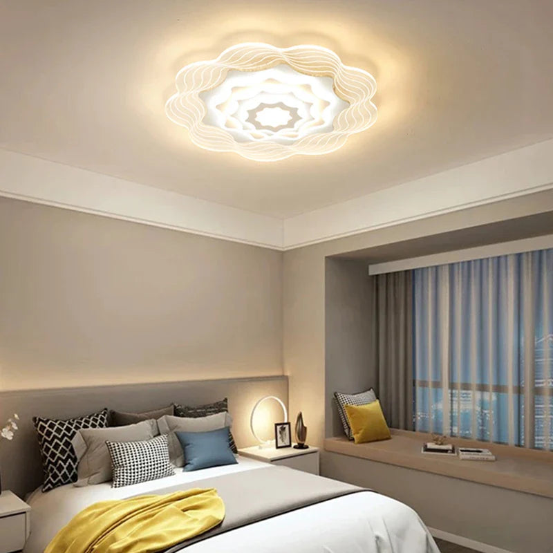 Axyaa Flowers LED Ceiling Light: Modern, Warm, Romantic, Atmospheric.