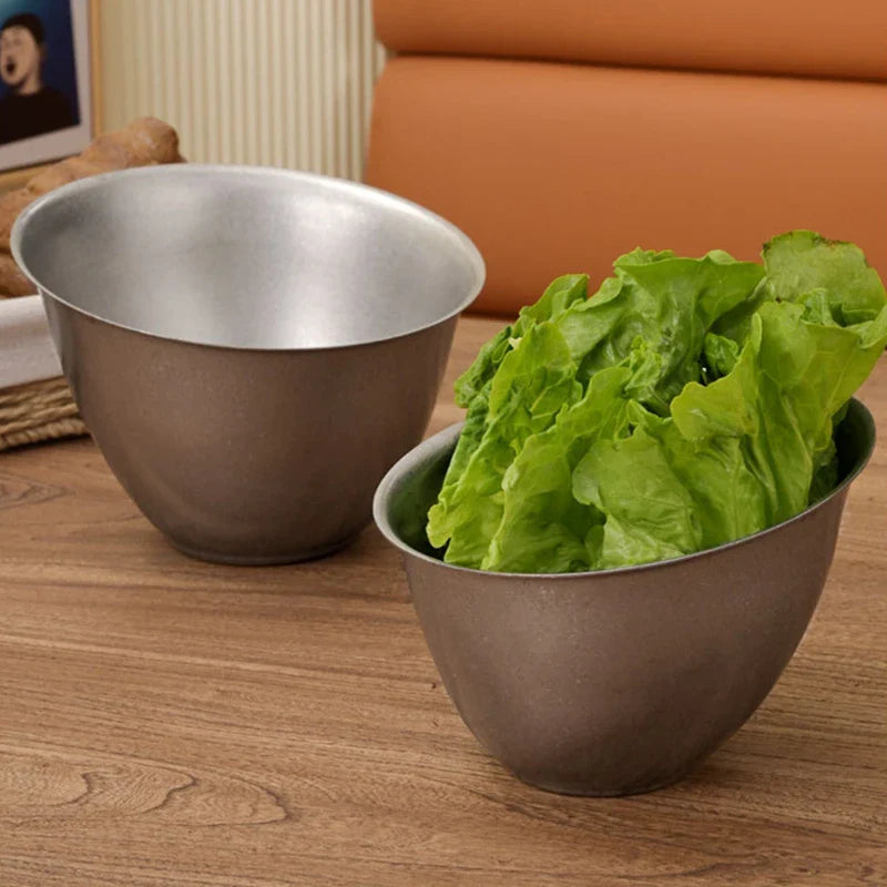 Axyaa Stainless Steel Lettuce Bowl, Multifunctional Salad Bowls, Large Cooking Basin