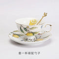 Axyaa European Lemon Ceramic Dinner Plate Set for Home Dining