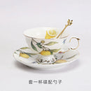Axyaa European Lemon Ceramic Dinner Plate Set for Home Dining