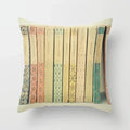 Axyaa Retro Library Pattern Pillowcase for Home and Office Decor