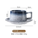Axyaa Ceramic Coffee Cup & Saucer Set for Lattes and Afternoon Tea